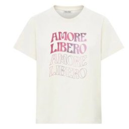Alma Deia - T-Shirt en Coton Bio Jade blanc cassé S