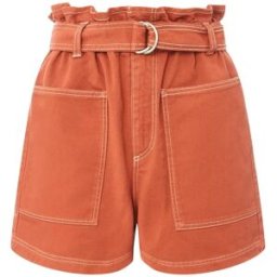 Alma Deia - Short en coton bio Denim paper bag Isa terracotta 34