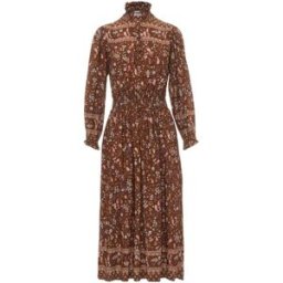 Sophie and Lucie - Robe Grecas Fleurie camel 36