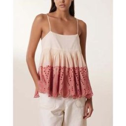Leon & Harper - Débardeur Cidji Tie & Dye Coton Bio corail S
