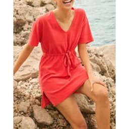 Alma Deia - Robe en Coton Bio Portia corail L
