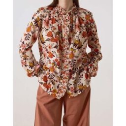 Leon & Harper - Blouse Crys Gipsy Coton Bio écru/orange M