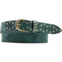 Glove Story - Ceinture en Cuir pleine fleur turquoise T.90/105