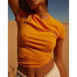 Alma Deia - T-Shirt en Coton Bio Jen abricot XL