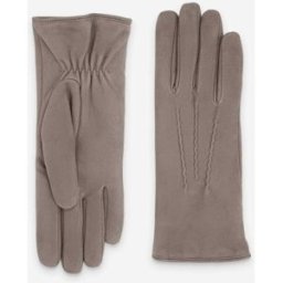 Glove Story - Gants en cuir suédé Basile gris pierre M