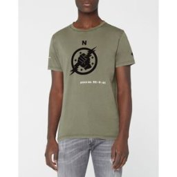 Replay - T-Shirt 100% Coton Bio Power Zeus kaki S