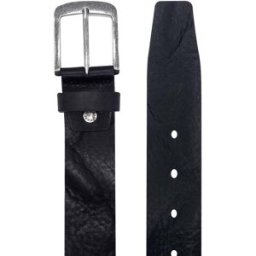 Glove Story - Ceinture homme bord franc large noir-Noir T.110/125