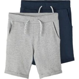 Name It Short De Sport Vermo 2 Unités Grey Melange / Pack Packed With Dark Sapphire 14 Années Garçon