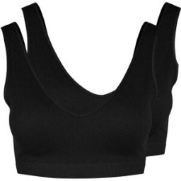 Pieces Soutien-gorge Symmi Rib 2 Unités Black XS-S Femme