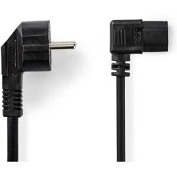 Nedis Câble D´alimentation Cegl10020bk100 Power M-iec-320-c13 Coudé Nickelé 10 M Black One Size unisex