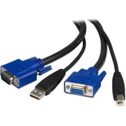 Startech Câble Ps/2 Hd-15 Vga 2 In 1 Kvm Universal 3 M Black / Blue One Size unisex