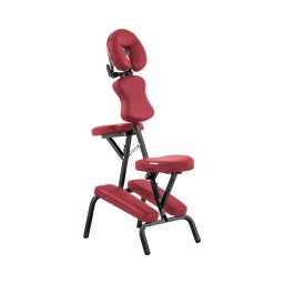 Chaise de massage pliante - 47 x 72 x 115 cm - 160 kg - Rouge