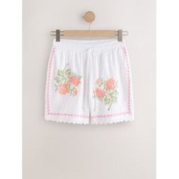 next Short fleuri en point de croix pâle FR 40 Regular (EU 38 R)