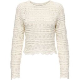 ONLY ONLY Long Sleeve Crochet Pullover Jumpers crème FR 40 (EU 38)