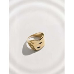 next Gold Tone Stainless Steel Chunky Ring doré L (FR 46-48)