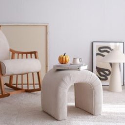 Atelier del Sofa - Pouf Nu blanc - 51x45x46 cm OS