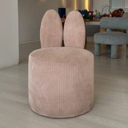 Homitis - Pouf Bunny rose - 39x58x39 cm OS