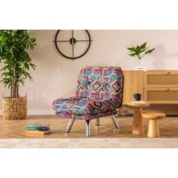 Homitis - Fauteuil convertible pouf Misa multicolore - 120x68x26 cm OS