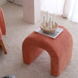 Atelier del Sofa - Pouf Nu corail - 51x45x46 cm OS