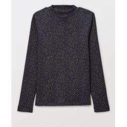 MONOPRIX Sous-pull à col montant avec fibres métallisées en coton BIO 14 ans