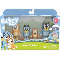 MOOSE Pack de 4 figurines La famille de Bluey Unique