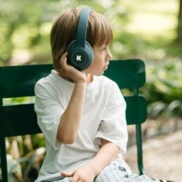 KIDYWOLF Casque audio Bluetooth K-EARS bleu avec mode protection auditive