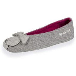 Isotoner - Chaussons Ballerines Fille Noeud Métallisé Gris gris 29/30 Femme