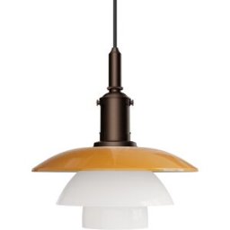 Louis Poulsen - Suspension PH - Orange - Laiton bruni - Designer Poul Henningsen