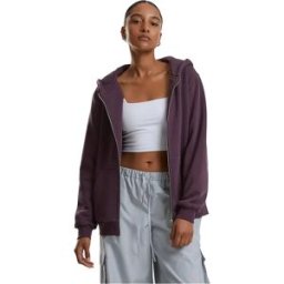 Urban Classics Sweat-shirt à Zip Fluffy Plum Purple 3XL Femme