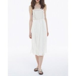 The Kooples - Robe Longue sans manches Galons Dentelles blanche 1