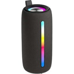 Enceinte Bluetooth 5.3 Extra Bass 20w Avec Led Multicolore Autonomie 8h Noir Akashi