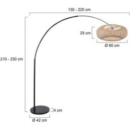 Steinhauer Lampadaire arc Sparkled Light, noir, Salon / Salle à manger, Métal, Scandinave, Lampadaire