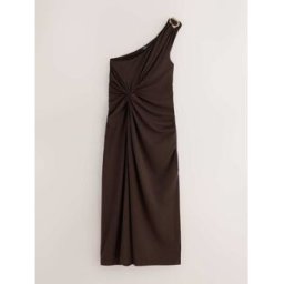 Next Robe mi-longue Or Hardwear asymétrique avec naud Brun FR 50 (EU 48)