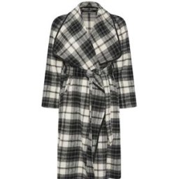 evans Evans Checked Waterfall Coat Noir FR 52-54 (EU 50-52)