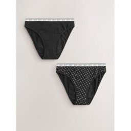 Next Lot de 2 culottes menstruelles à fort débit Noir FR 40 (EU 38)