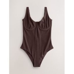 Next Maillot de bain gainant à armatures DD+ Brun 95 F