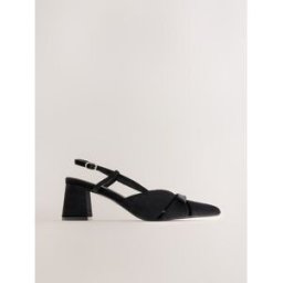 Next Chaussures à talons carrés Forever Comfort Velvet avec bride arrière Noir EU 38.5 (UK 5.5)