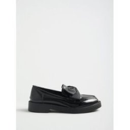 Friends Like These Friends Like These Mocassins épais en similicuir verni avec naud Noir EU 41 (UK 8 W)