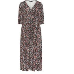 yourscurve Yours Curve Black Floral Wrap Dress Noir FR 52-54 (EU 50-52)