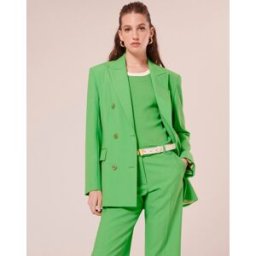 Tara Jarmon - Veste en Laine froide mélangée verte 42