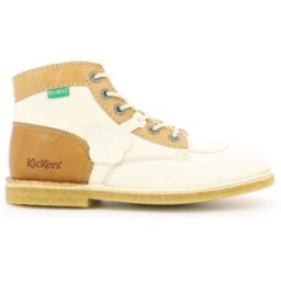 Kickers - Bottillons en Cuir Kick Legend blanc/marron 40