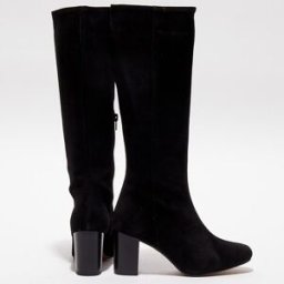 Apologie - Bottes en Velours de Cuir Lara noires - Talon 8 cm 40