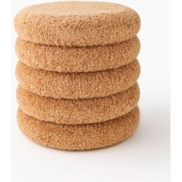 MONOPRIX Pouf coffre effet gratté, D42xH41cm, en polyester Unique