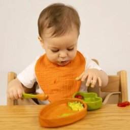 Oli & Carol Set repas bébé assiette et cuillère Cathy la carotte