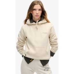 Superdry Femme Sweat à Capuche Logo Essential Beige Taille: 42