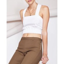 Tara Jarmon - Top dos nu Agathe à brides croisées blanc 42