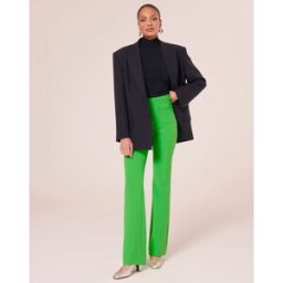 Tara Jarmon - Pantalon en toile double vert 40