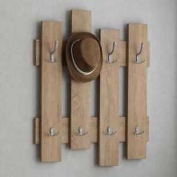 Wooden Art - Porte-manteau mural Wave chêne - 64x79x4cm OS