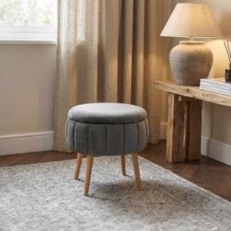 Homitis - Pouf Berlin Babyface anthracite - D. 45 cm x 3 cm x H . 24.5 cm OS