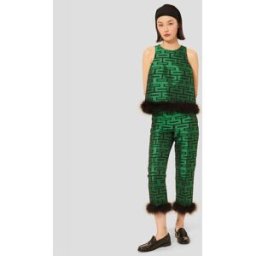 Tara Jarmon - Pantalon Presley imprimé vert 40